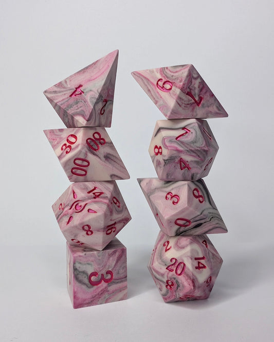 Darkened Heart - 8 Piece Polyhedral set