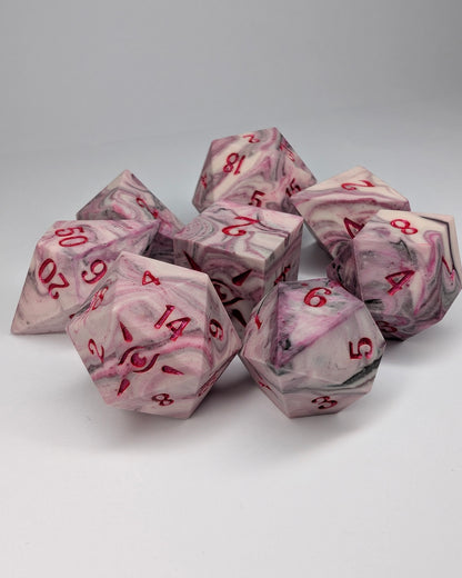 Darkened Heart - 8 Piece Polyhedral set
