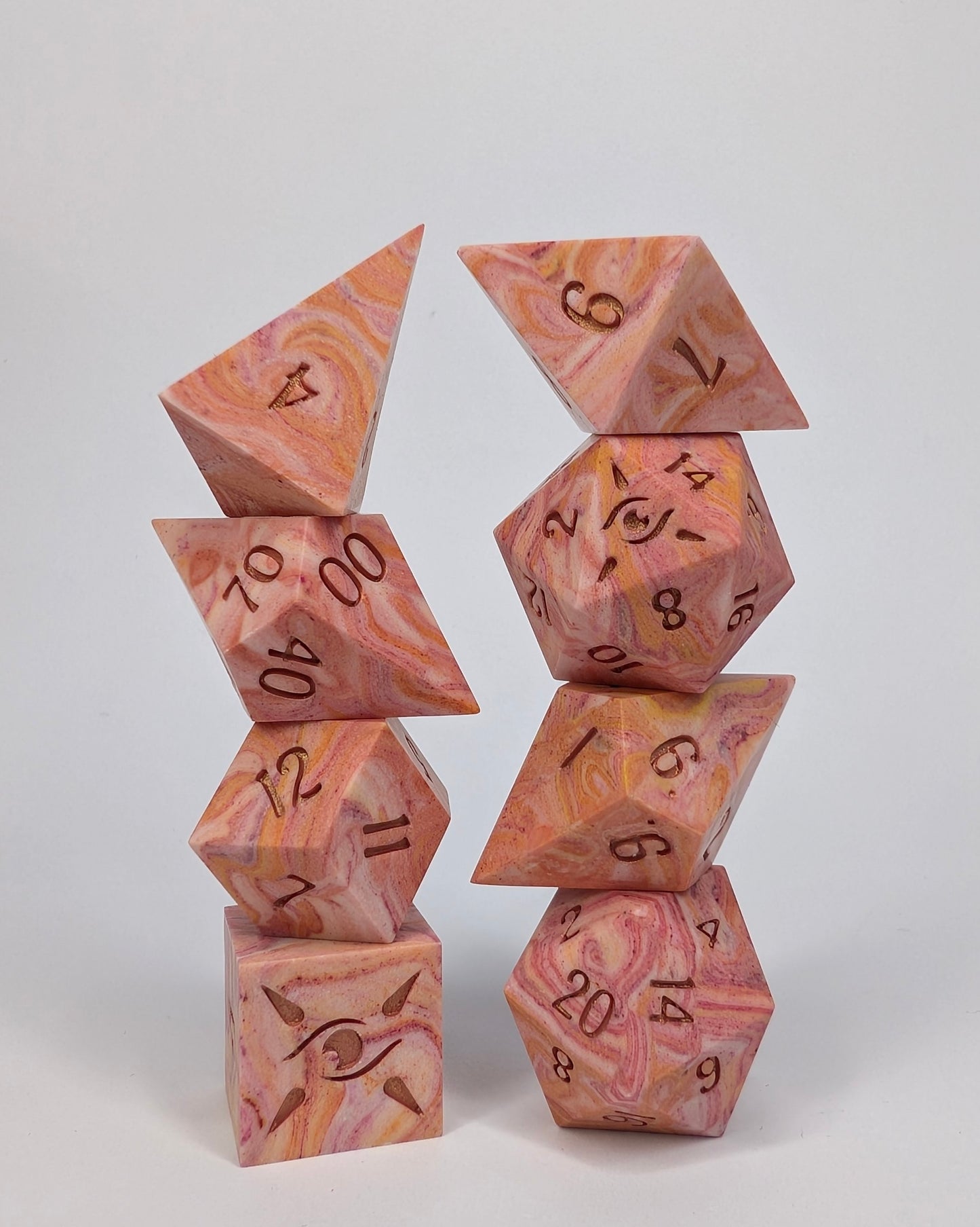 Peach Cobbler - 8 Piece Polyhedral set
