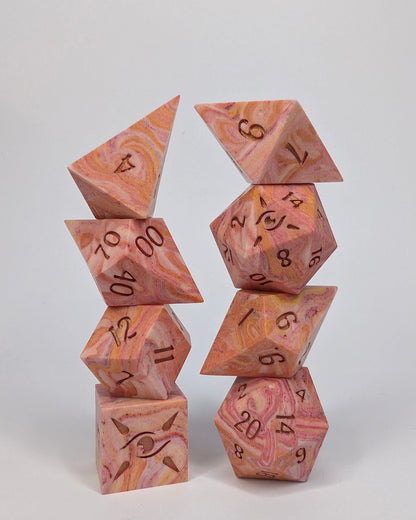 Peach Cobbler - 8 Piece Polyhedral set