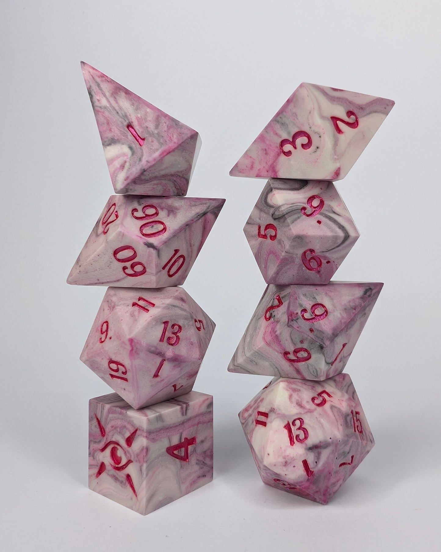 Darkened Heart - 8 Piece Polyhedral set
