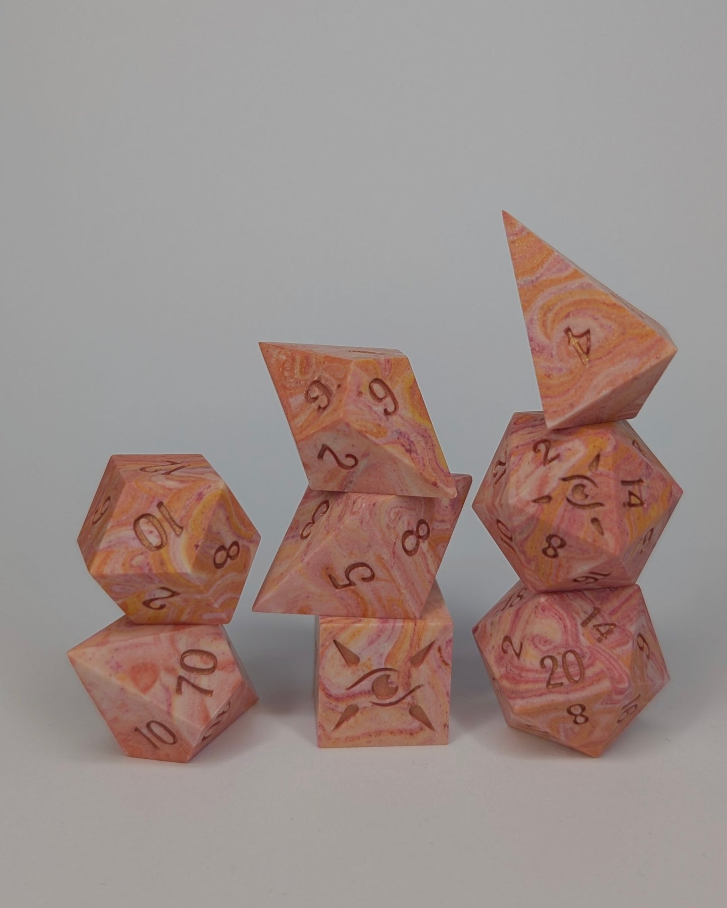 Peach Cobbler - 8 Piece Polyhedral set