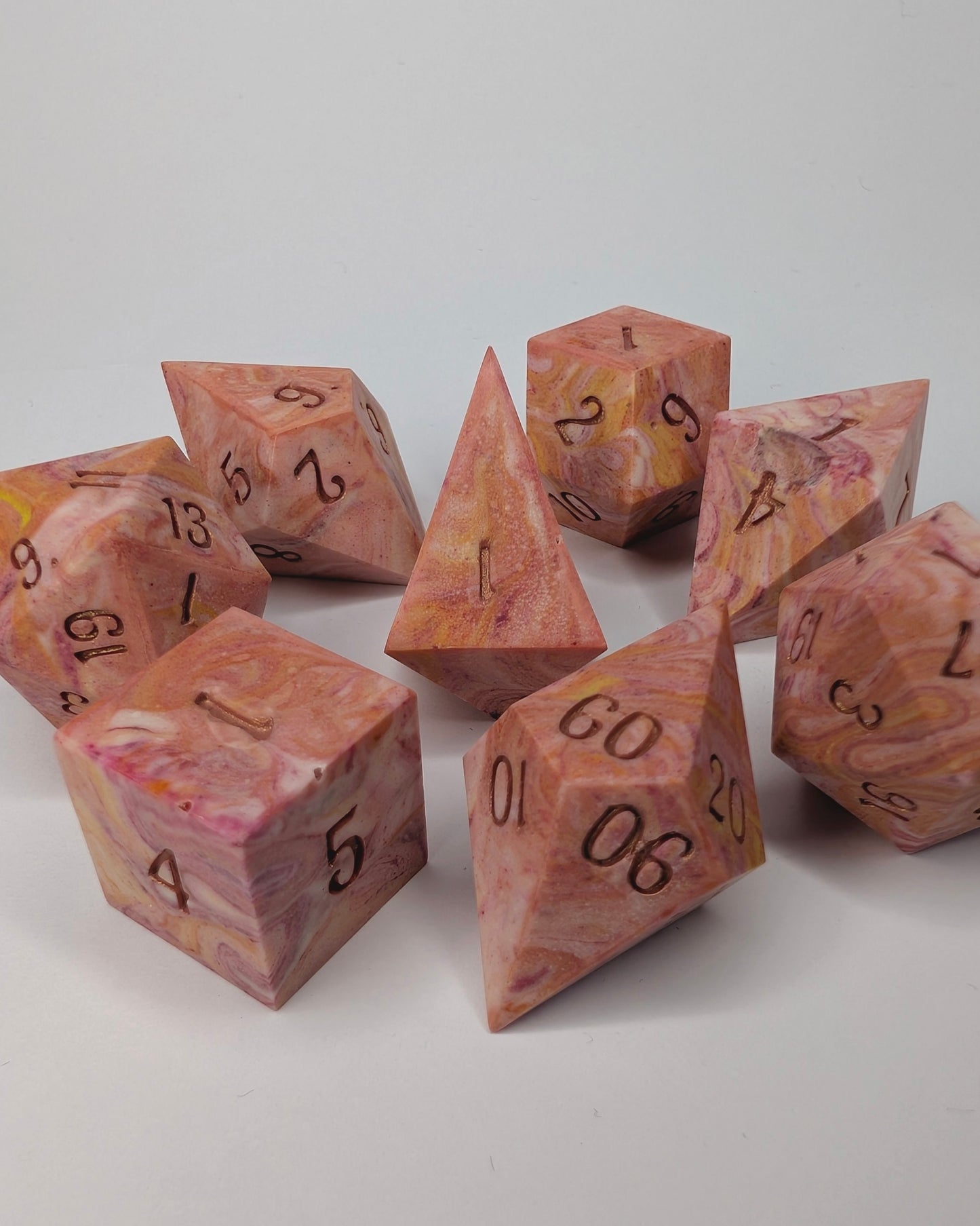 Peach Cobbler - 8 Piece Polyhedral set