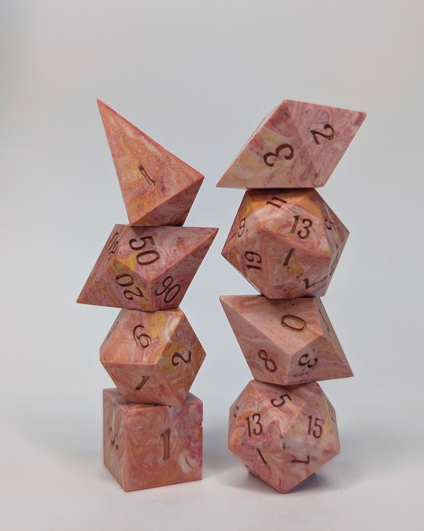 Peach Cobbler - 8 Piece Polyhedral set