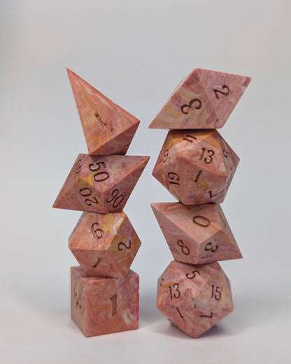 Peach Cobbler - 8 Piece Polyhedral set